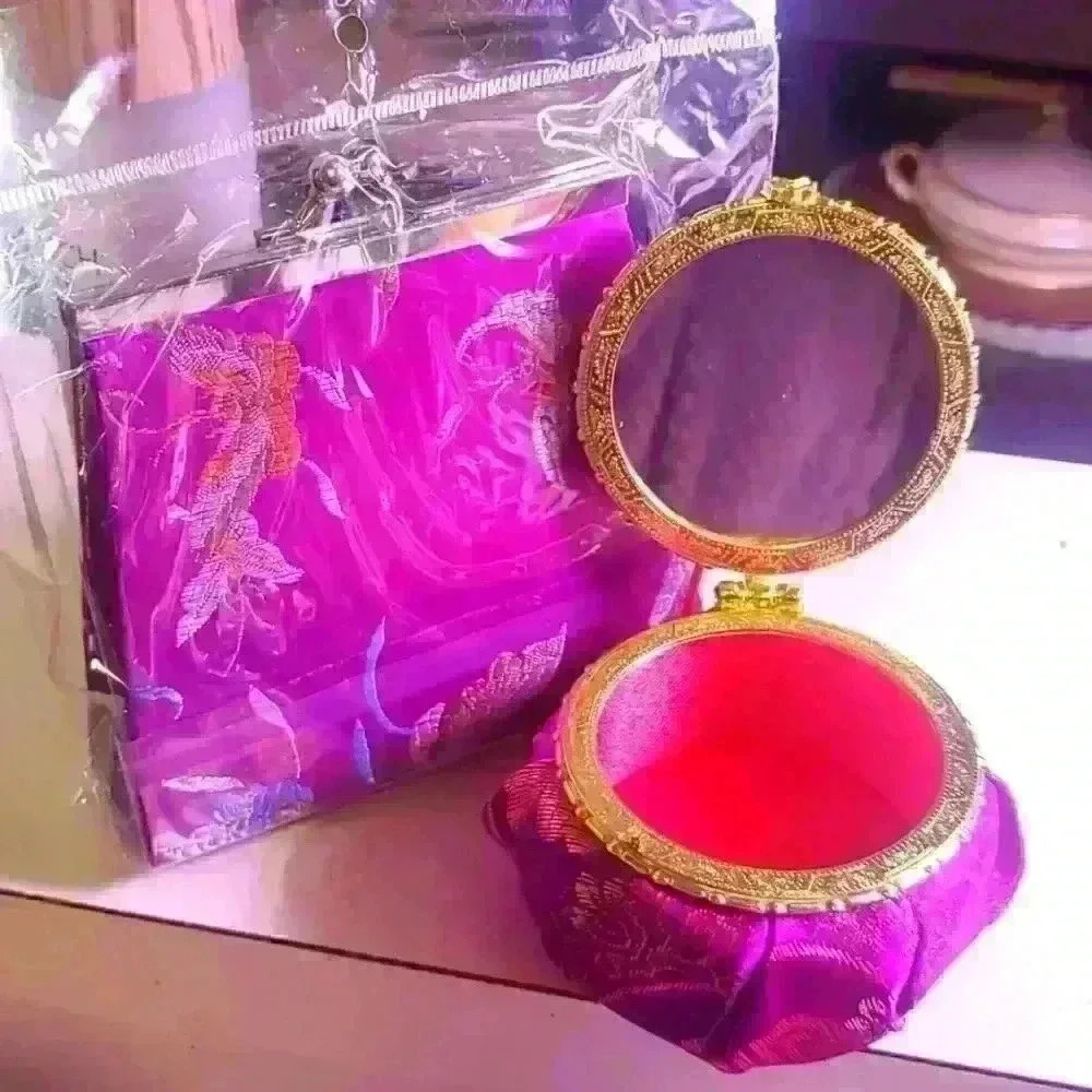 Purple silk floral set - Picture 4 of 5